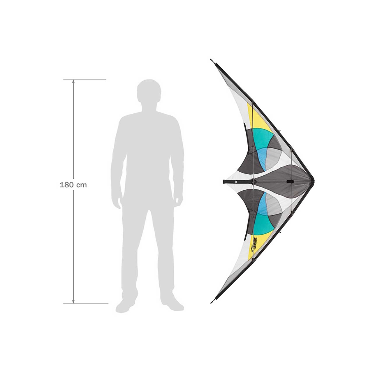 Invento HQ Kite Jive 3 Aqua – Größenvergleich