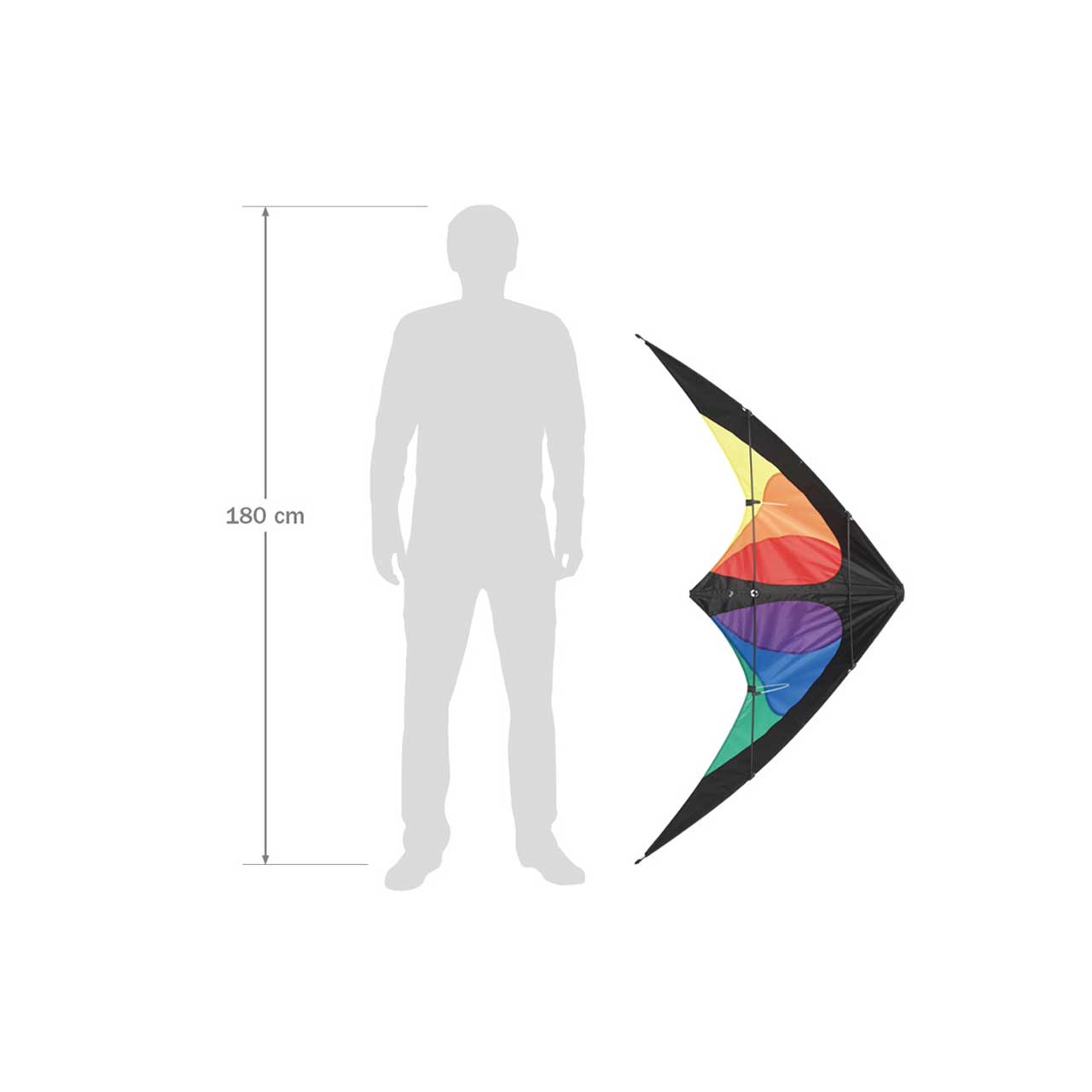 Invento HQ Kite Bebop Prisma – Größenvergleich